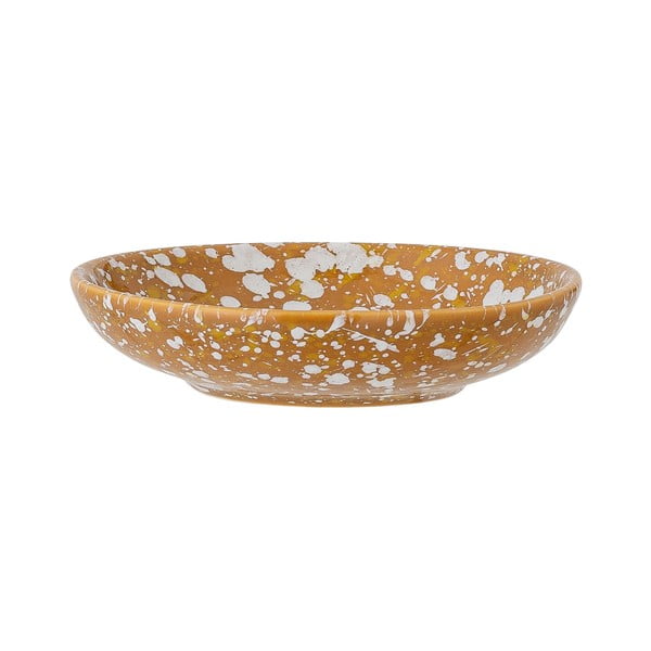 Oranžovo-biely kameninový dezertný tanier Bloomingville Carmel, ø 11 cm