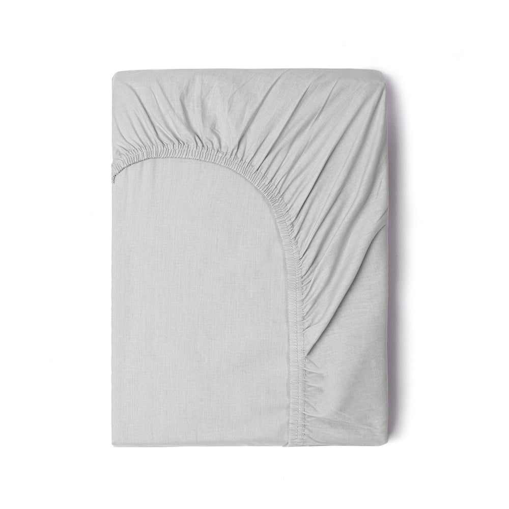 Sivá bavlnená elastická plachta Good Morning, 160 x 200 cm