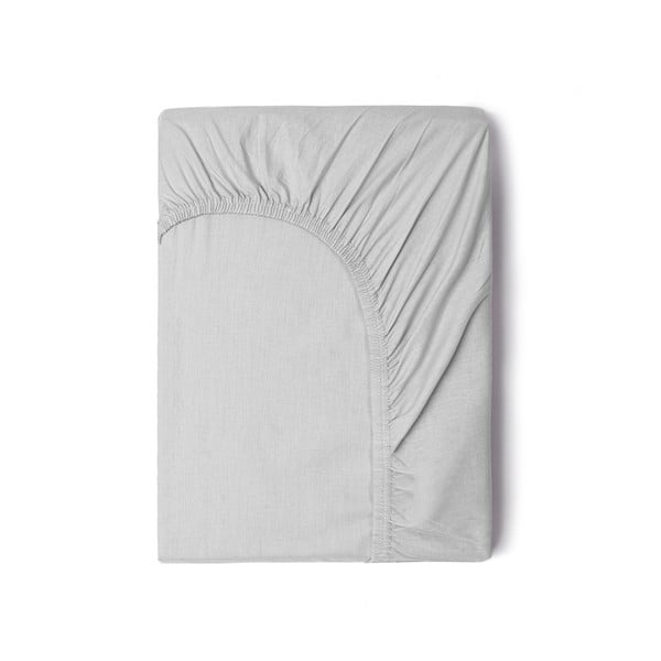 Sivá bavlnená elastická plachta Good Morning, 160 x 200 cm