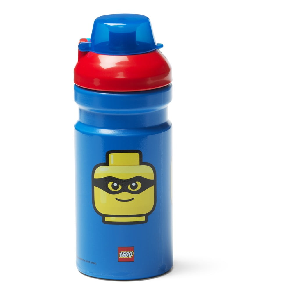 Obrázok Modrá fľaša na vodu s červeným vekom LEGO® Iconic, 390 ml