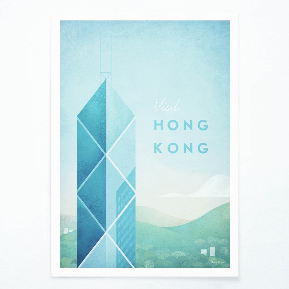 E-shop Plagát Travelposter Hong Kong, 30 x 40 cm