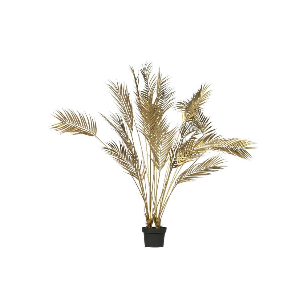 E-shop Umelá palma v zlatej farbe WOOOD, výška 110 cm