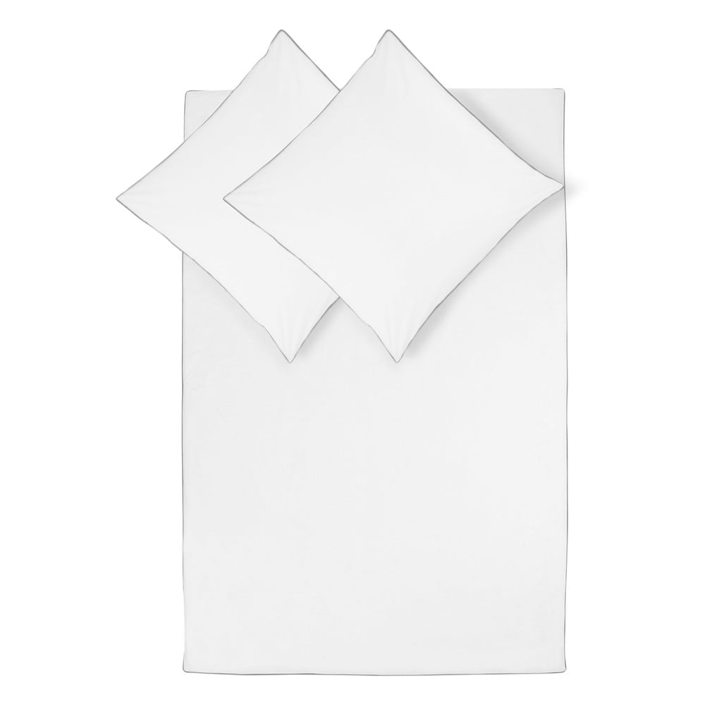 E-shop Biele obliečky na dvojlôžko z bavlneného perkálu Westwing Collection, 200 x 200 cm