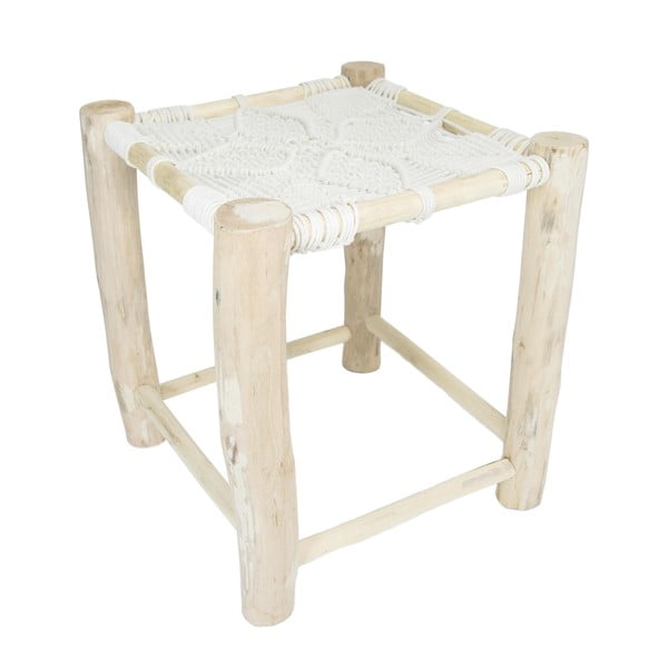 Biela drevená stolička HF Living Star, 40 × 40 cm