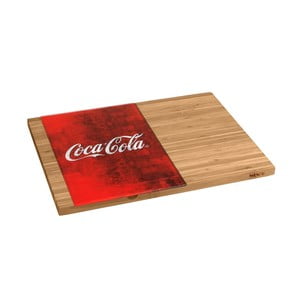 Bambusová doska s červenou sklenenou časťou Wenko Coca-Cola World