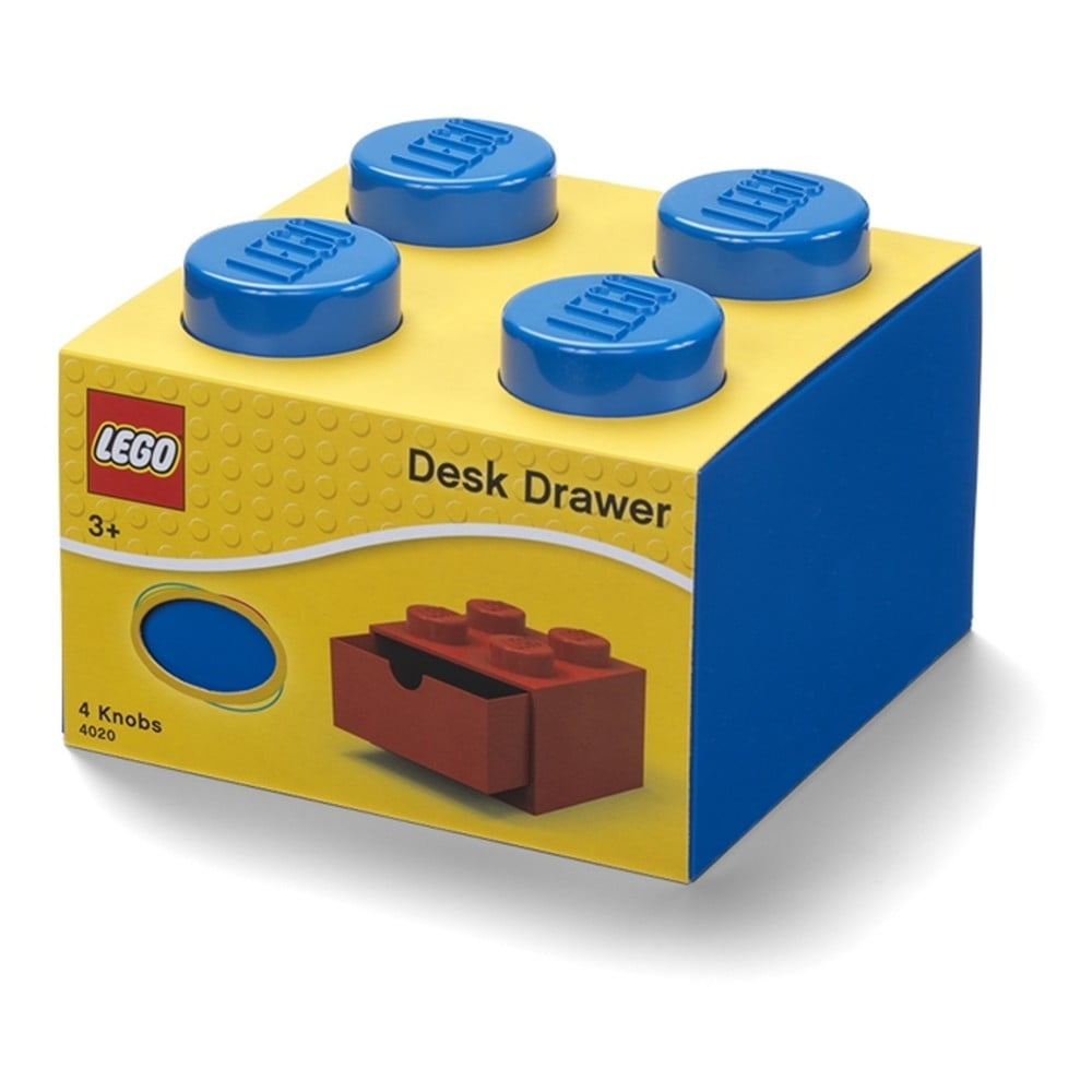 Obrázok Modrý stolový box so zásuvkou LEGO®, 15 x 16 cm