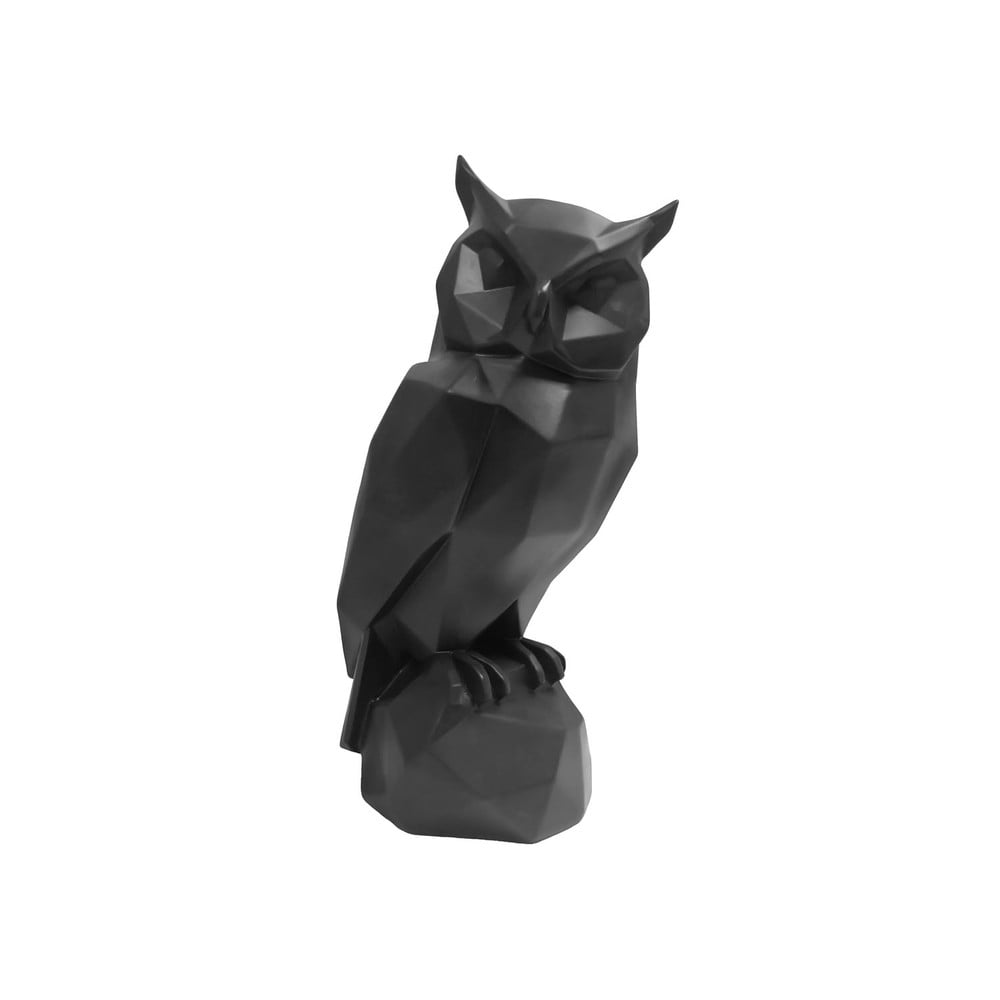 E-shop Čierna polyresinová soška sovy Owl - PT LIVING