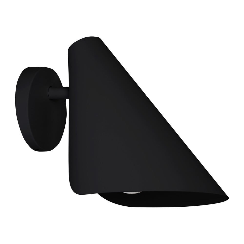 E-shop Čierne nástenné svietidlo SULION Lisboa, výška 16 cm