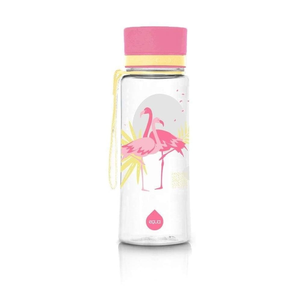 E-shop Ružová fľaša Equa Flamingo, 400 ml