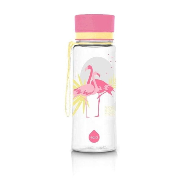 Ružová fľaša Equa Flamingo, 600 ml