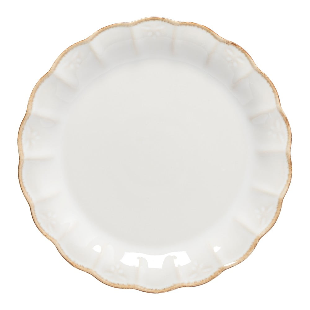 E-shop Biely kameninový dezertný tanier Casafina, ⌀ 23 cm