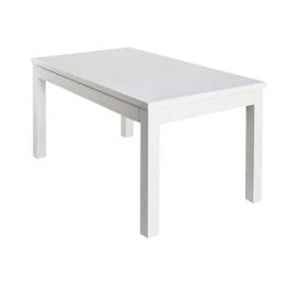 Lesklý biely rozkladací jedálenský stôl Durbas Style Adam, 130 x 83 cm