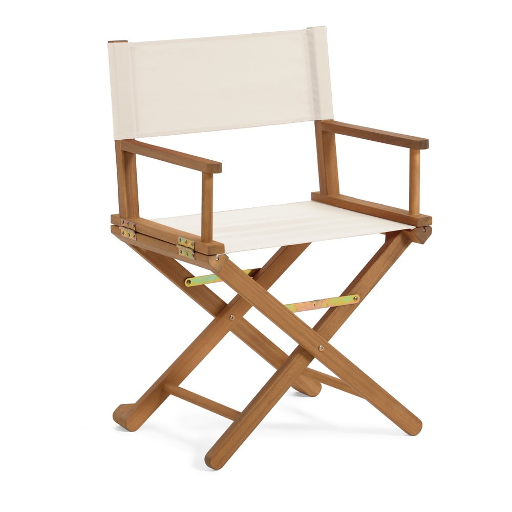 E-shop Béžová skladacia vonkajšia stolička z akáciového dreva Kave Home Dalisa
