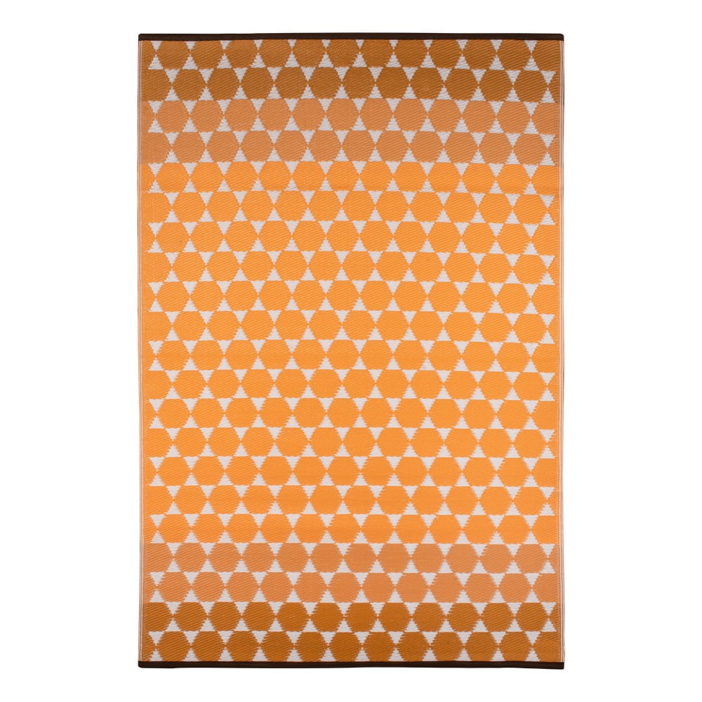 E-shop Oranžový vonkajší koberec Green Decore Hexagon, 120 x 180 cm