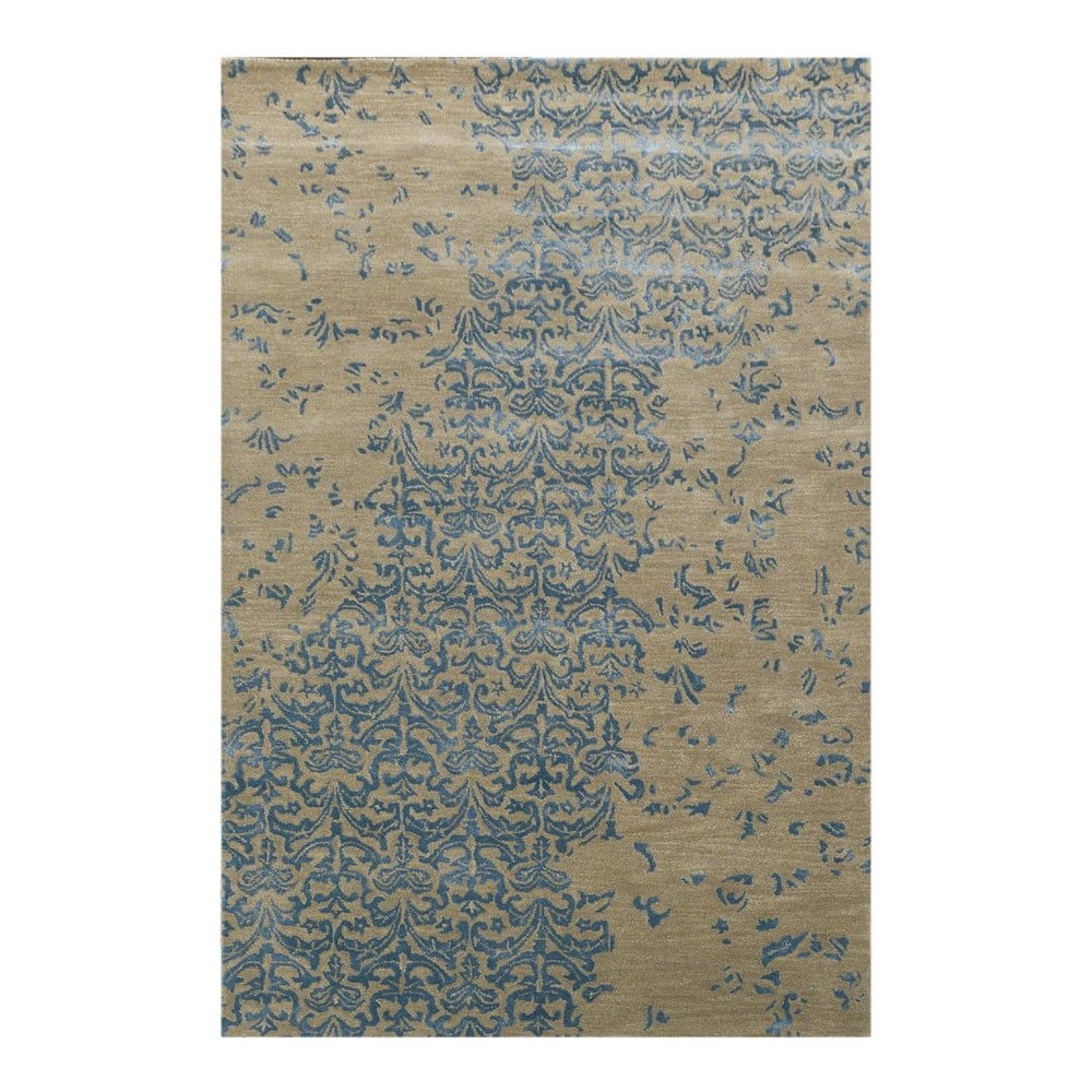 Ručne tuftovaný modrý koberec New Jersey, 122 x 183 cm