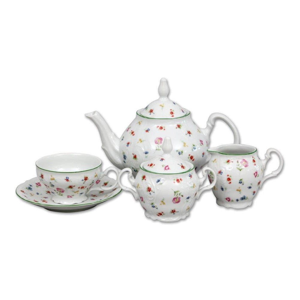 E-shop Porcelánová súprava na čaj s motívom kvetín Thun Bernadotte