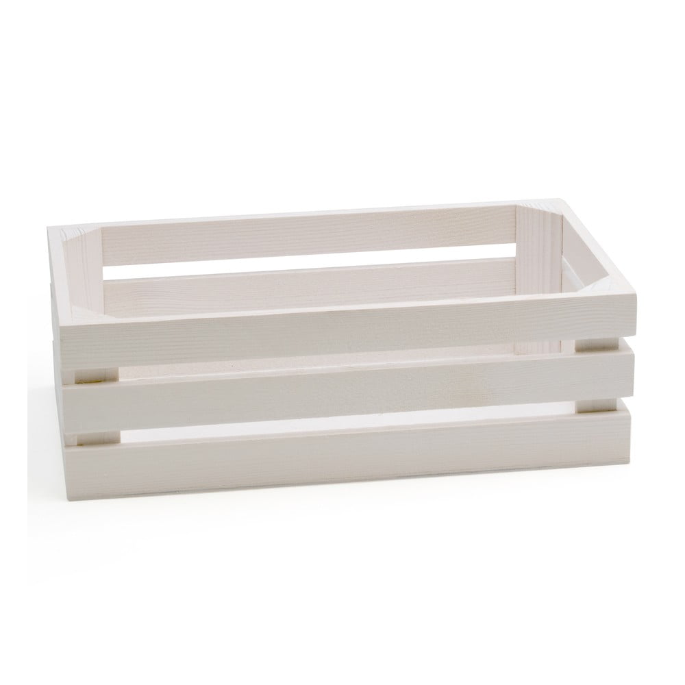 E-shop Biela škatuľa z jedľového dreva Bisetti Fir, 32 × 17 cm