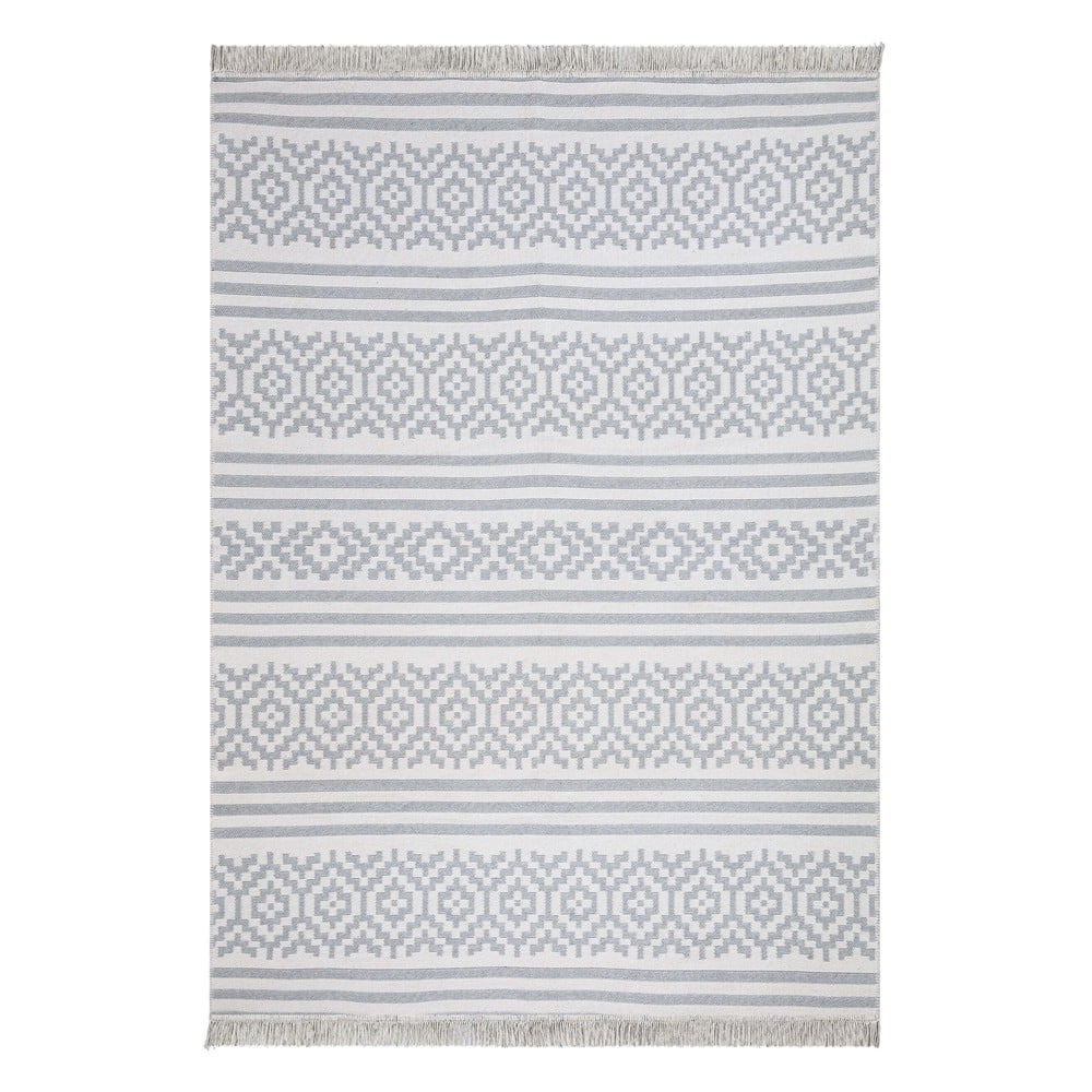 E-shop Bielo-čierny bavlnený koberec Oyo home Duo, 60 x 100 cm
