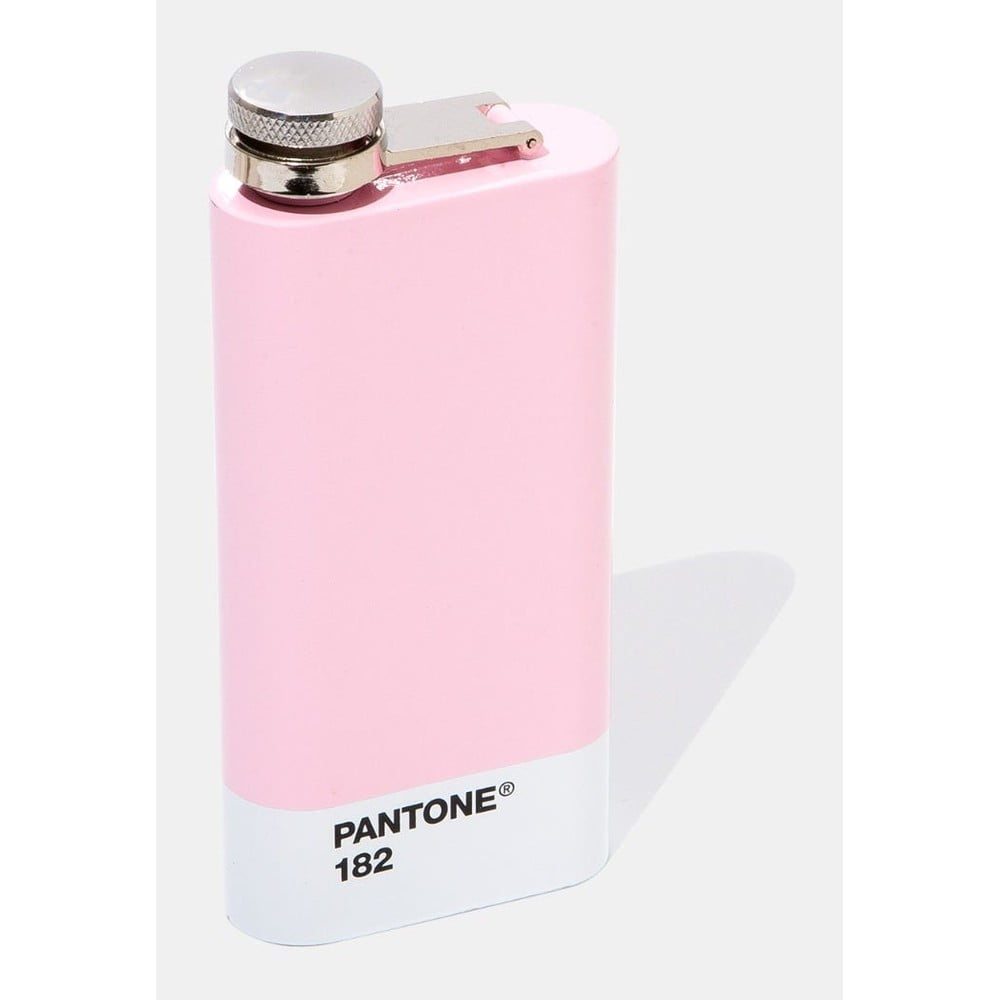 E-shop Ružová ploská fľaša Pantone, 150 ml