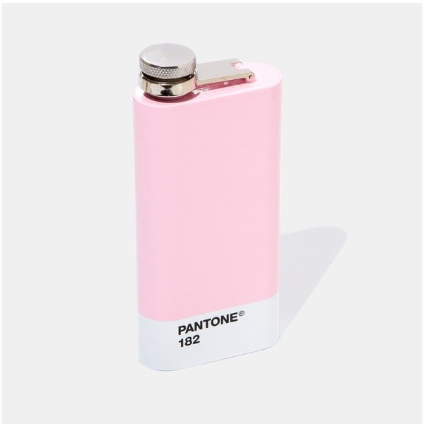 Ružová ploská fľaša Pantone, 150 ml