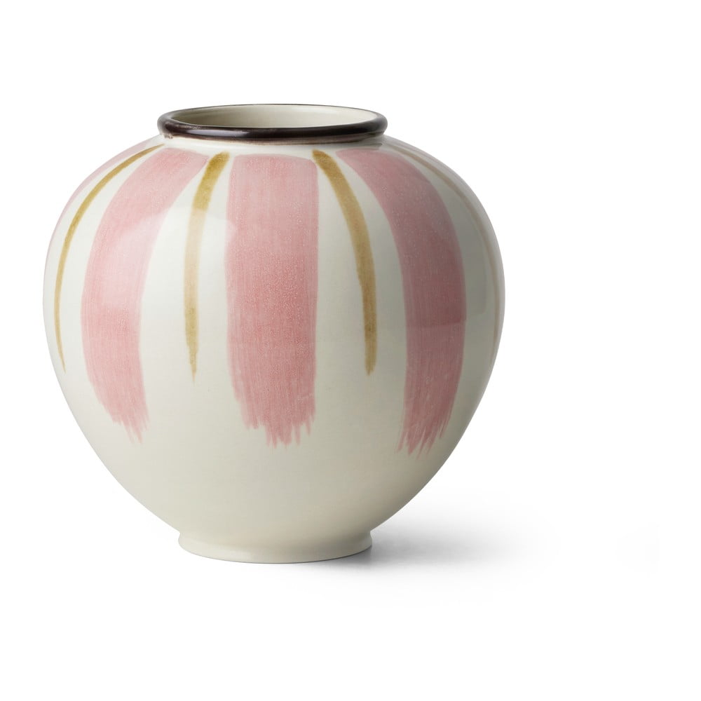E-shop Bielo-ružová keramická váza ø 16 cm Canvas - Kähler Design