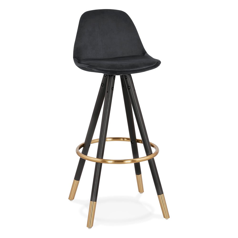 E-shop Čierna barová stolička Kokoon Carry, výška sedenia 75 cm