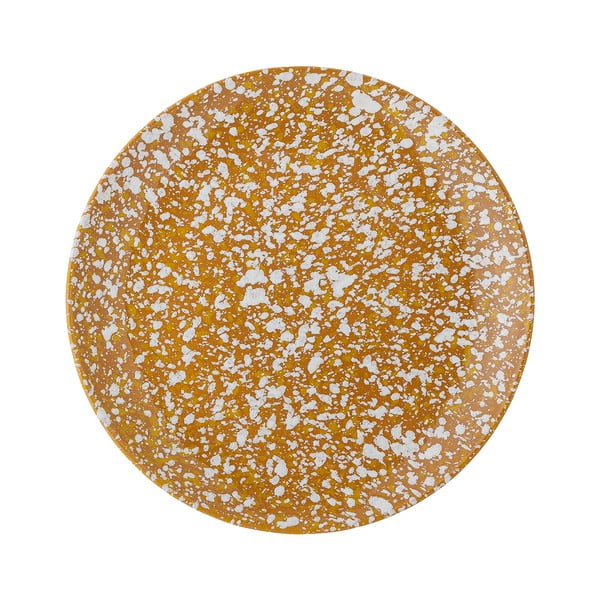 Oranžovo-biely kameninový dezertný tanier Bloomingville Carmel, ø 21 cm