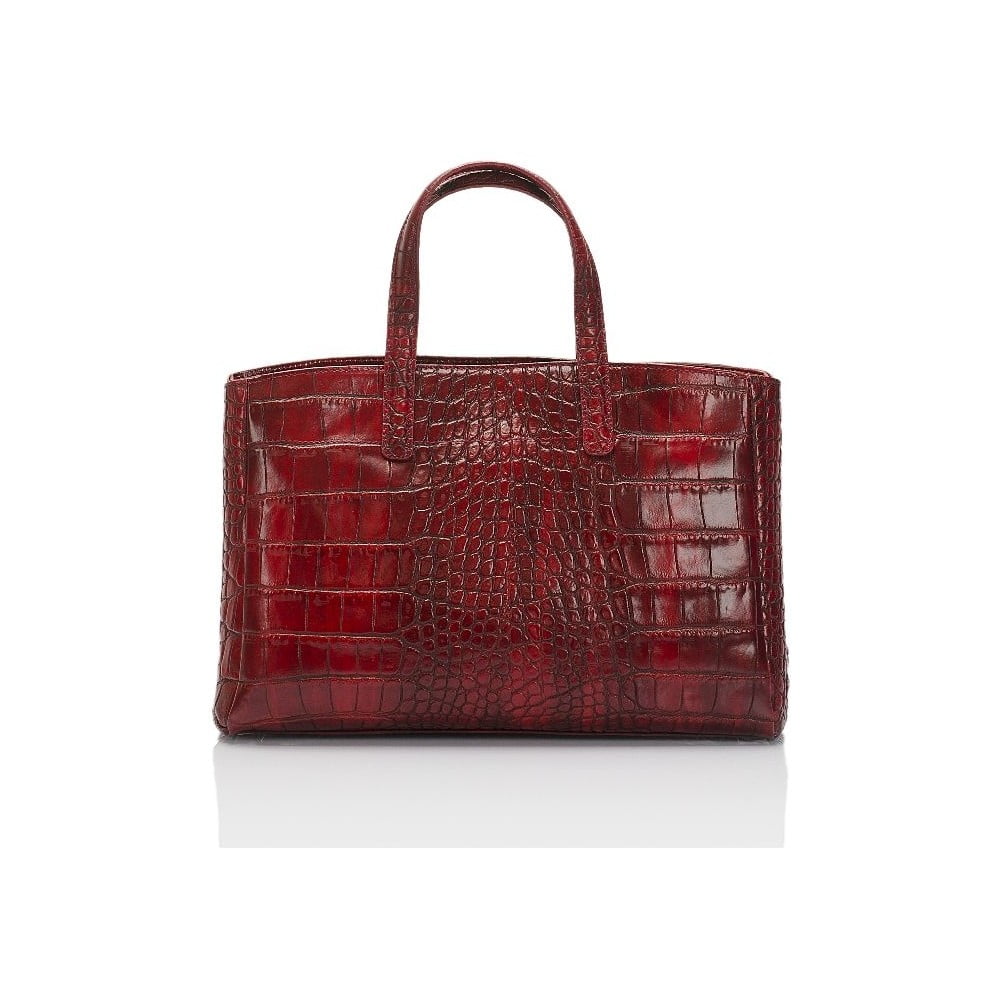 E-shop Červená kožená kabelka Lisa Minardi Magnata