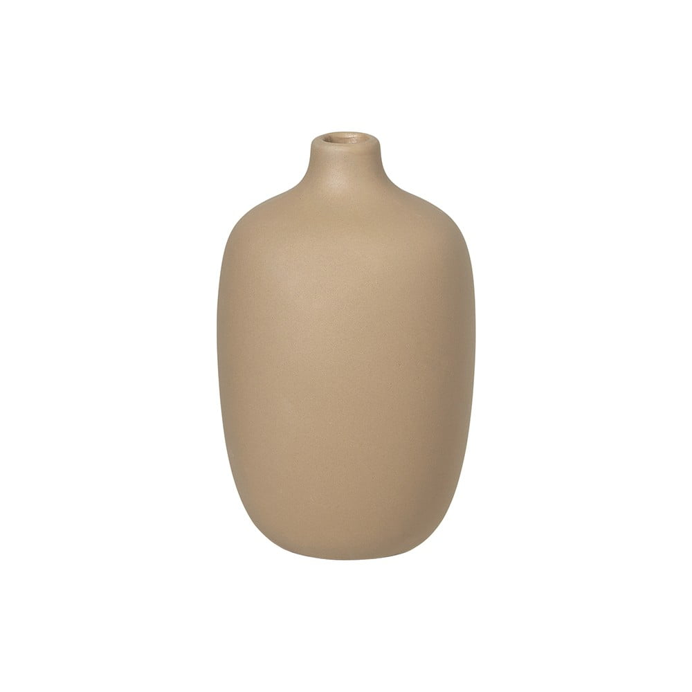 E-shop Béžová keramická váza Blomus Nomad, výška 13 cm