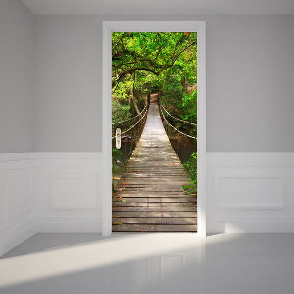Adhezívna samolepka na dvere Ambiance Suspension Bridge, 83 x 204 cm