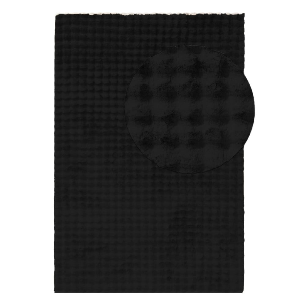 Čierny prateľný behúň 80x200 cm Bubble Black – Mila Home