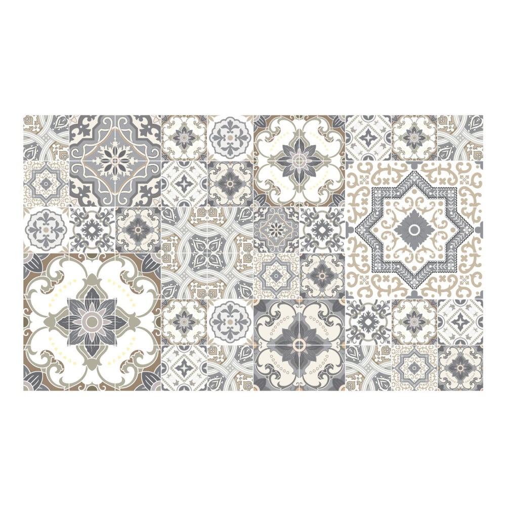 Obrázok Sada 60 nástenných samolepiek Ambiance Tiles Azulejos Taiga, 10 × 10 cm