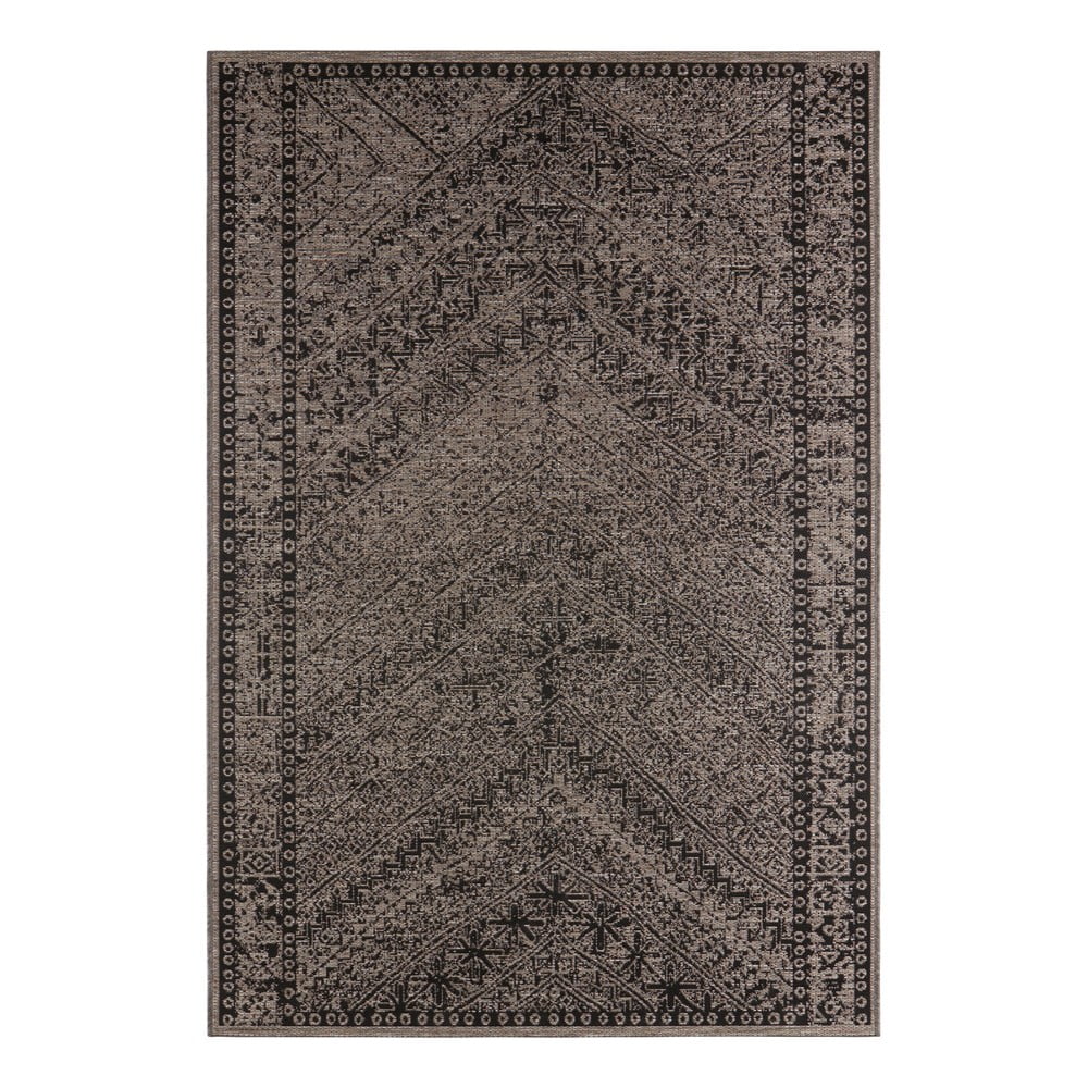 E-shop Hnedo-černý vonkajší koberec NORTHRUGS Mardin, 140 x 200 cm