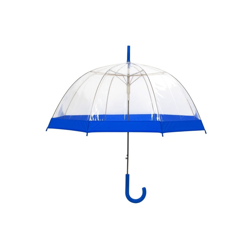 Transparentný dáždnik s modrými detailmi Birdcage Border, ⌀ 85 cm