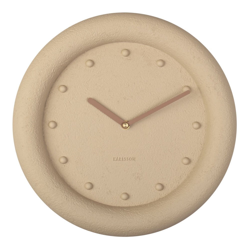 E-shop Béžové nástenné hodiny Karlsson Petra, ø 30 cm