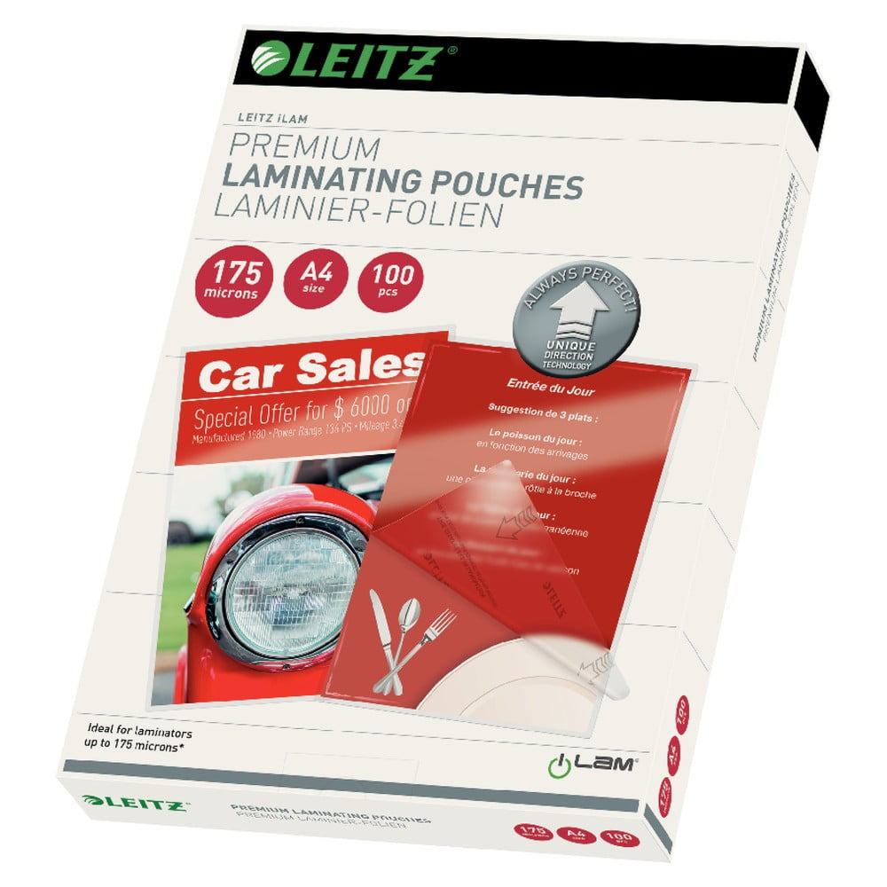 E-shop Súprava 100 laminovacích fólií Leitz, A4, 175 mic