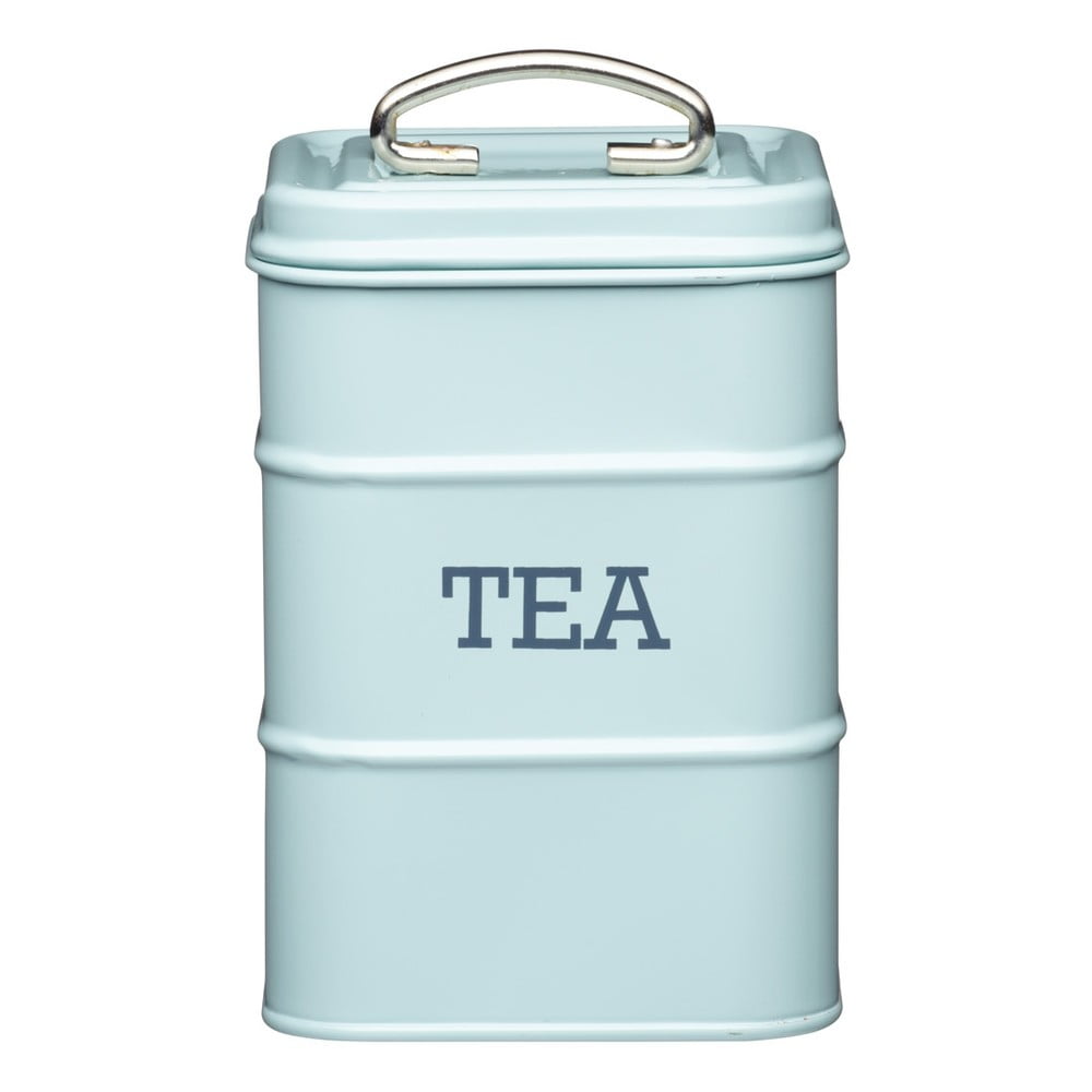 E-shop Zelenomodrá plechová dóza na čaj Kitchen Craft Nostalgia