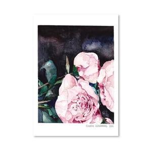 Plagát Blooms on Black I, 30x42 cm