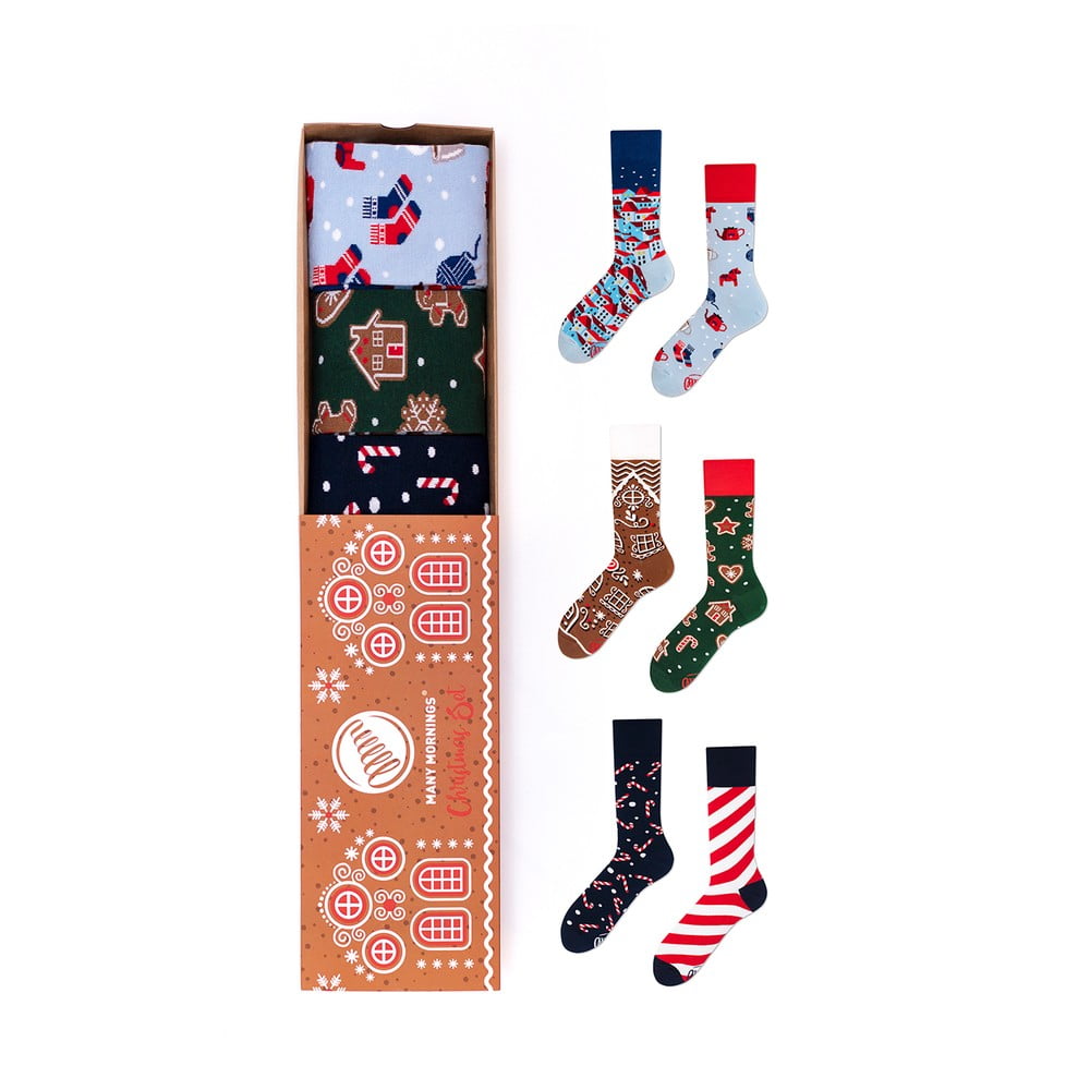 E-shop Sada 3 párov ponožiek Many Mornings Christmas, veľ. 35-38