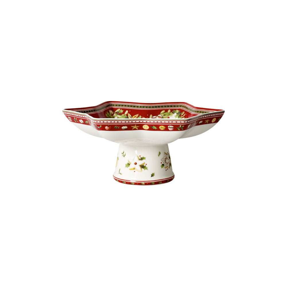 E-shop Červeno-biely porcelánový podnos s vianočným motívom Villeroy & Boch