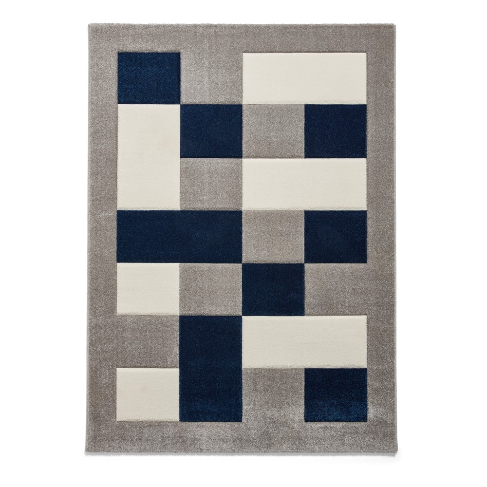 E-shop Modro-sivý koberec Think Rugs Brooklyn, 160 x 220 cm