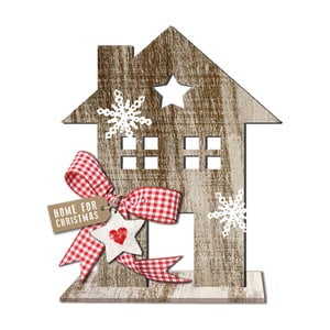 Drevená vianočná dekorácia PPD House Country Xmas, výška 35 cm