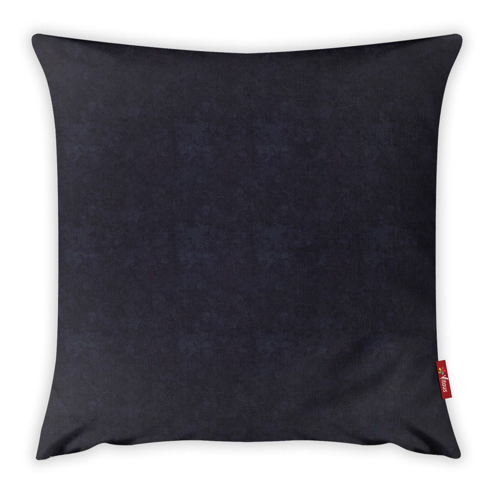 E-shop Čierna obliečka na vankúš s bavlnou Vitaus, 42 x 42 cm