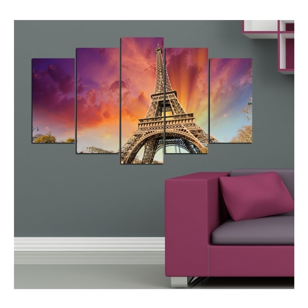 Obrázok Viacdielny obraz 3D Art Fall Eiffel, 102 × 60 cm