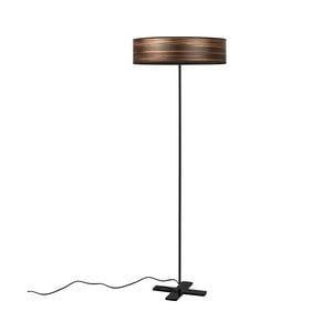 Hnedá pruhovaná stojacia lampa Bulb Attack Ocho Slim, ⌀ 50 cm