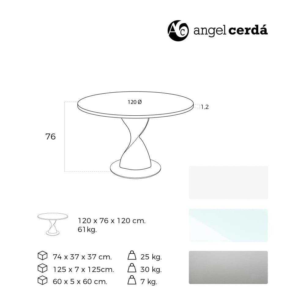 Obrázok Jedálenský stôl Ángel Cerdá Abelardo, Ø 120 cm