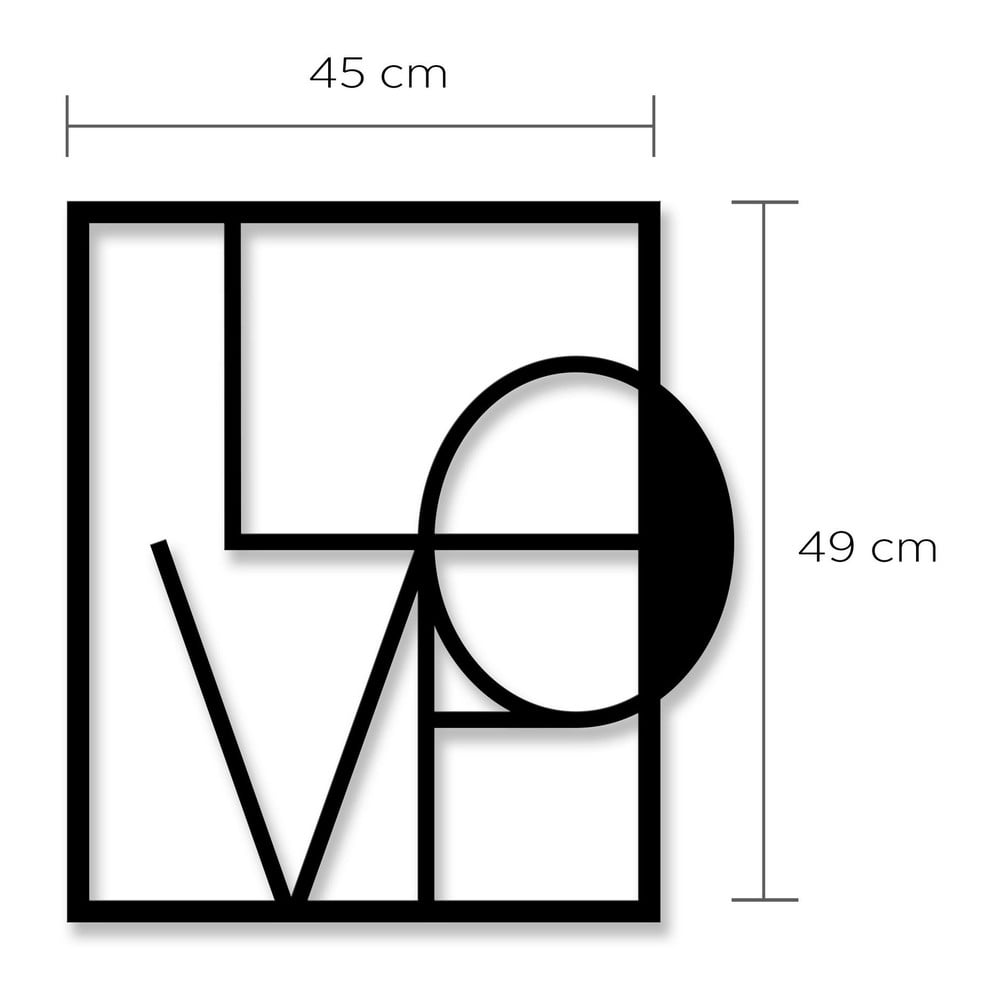 Obrázok Nástenná kovová dekorácia Love