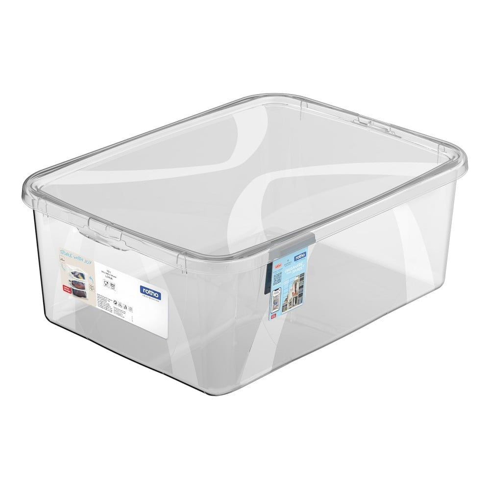E-shop Plastový úložný box s vekom 10 l Lona - Rotho