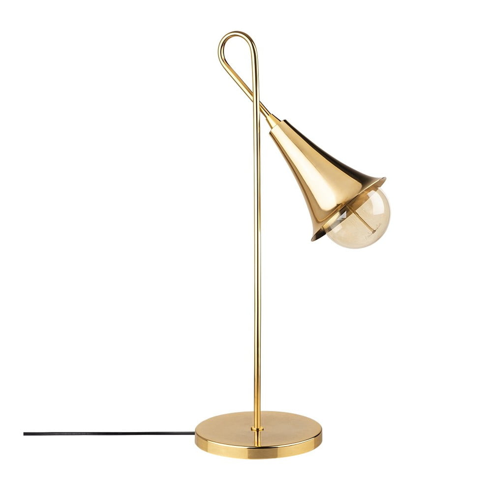 E-shop Kovová stolová lampa v zlatej farbe Opviq lights Elisa