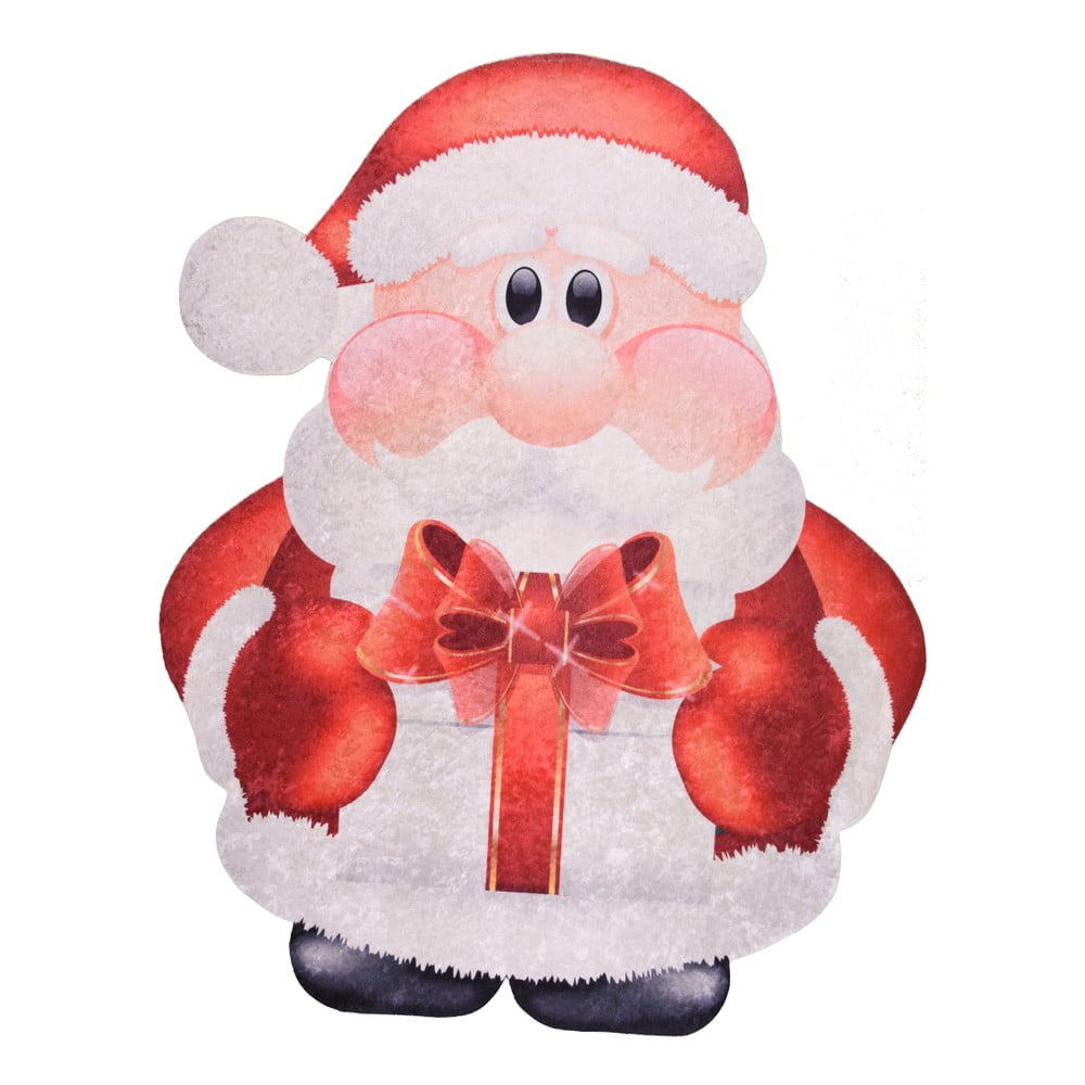 E-shop Červeno-biely koberec Vitaus Santa, 80 × 150 cm